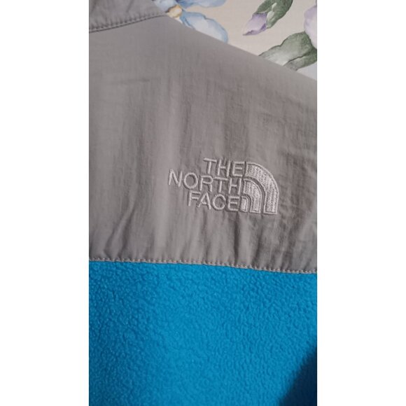 The North Face Medium Blue Grey Denali Fleece Outdoor Casual School Zip Jacket - Picture 5 of 8